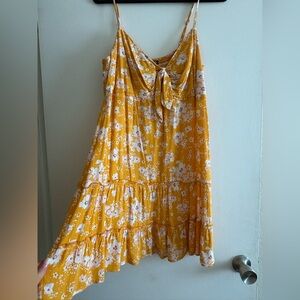 Lily Rose Mustard and White Floral Dress